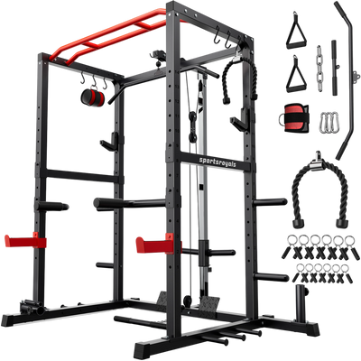Sportsroyals RK2 Multi-Function Power Rack with Adjustable Cable System