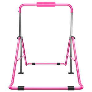 Sportsroyals Adjustable Folding Pink Gymnastics Bar