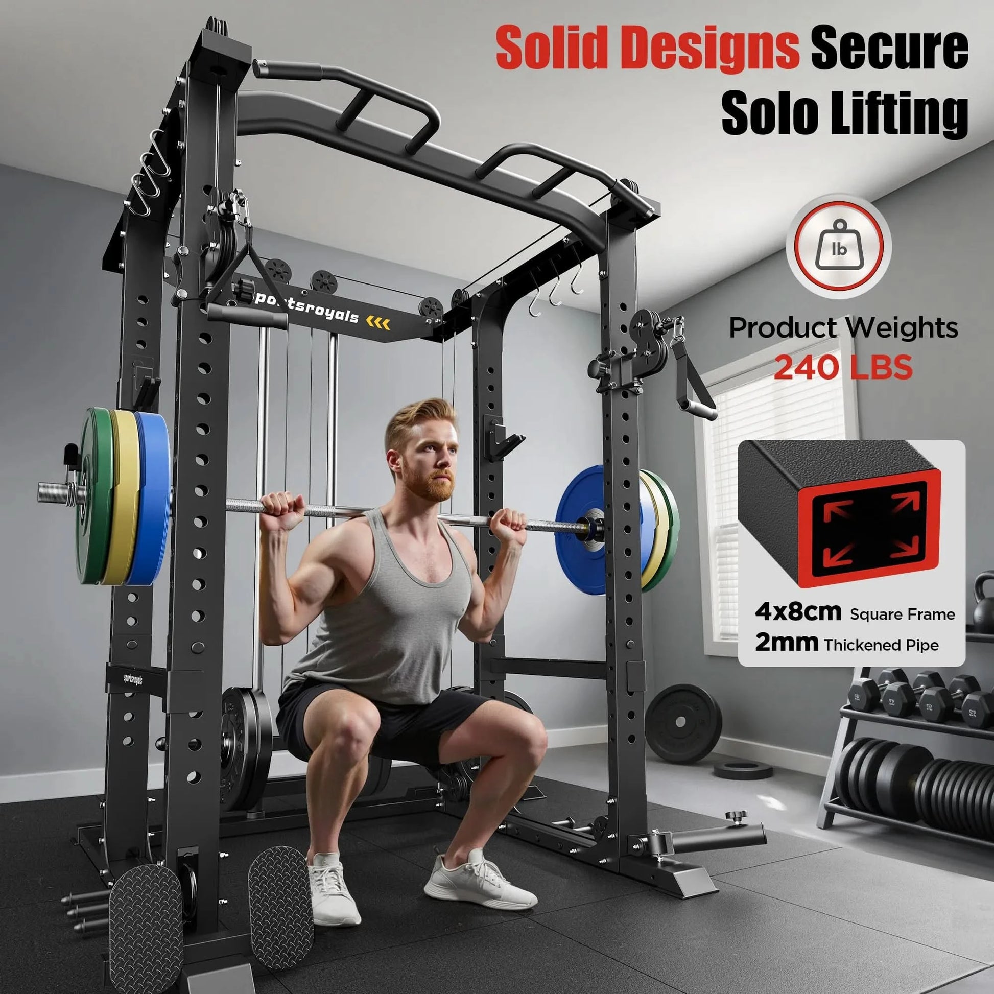 Heavy-Duty Power Rack | Functional Trainer – FED Fitness