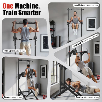 Sportsroyals Power Tower Pull Up Bar Station with Triangle Base