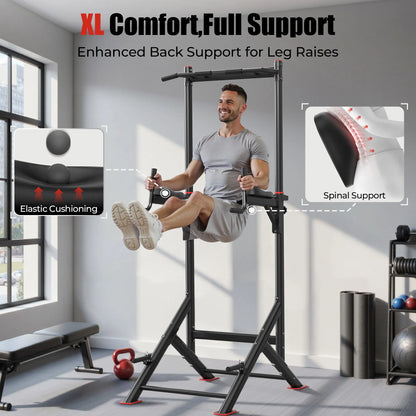 Sportsroyals Power Tower Pull Up Bar Station with Triangle Base
