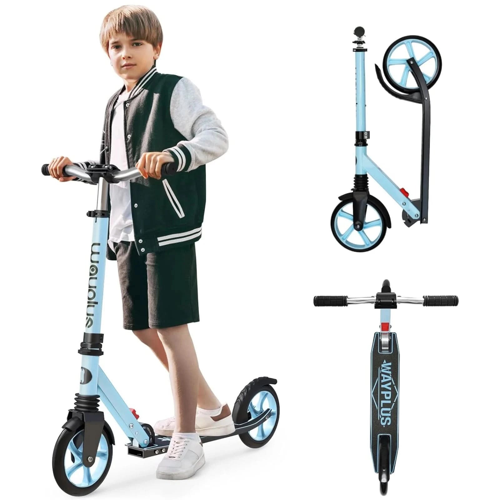 FED Fitness Wayplus KS1 Adjustable Foldable Kick Scooter blue