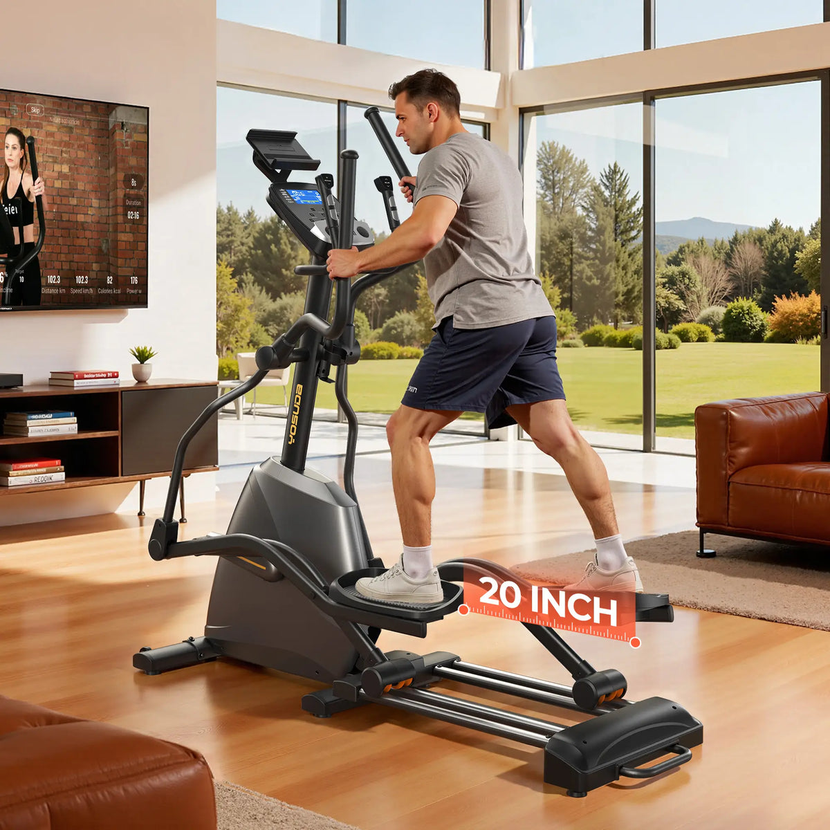 Elliptical Orbit Machine Quiet Home Elliptical Machine | 32 Levels of Electromagnetic – FED Fitness