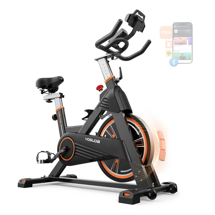  FED Fitness Yosuda EB2 Fully-Adjustable Indoor Cycling Bike with 350 LBS Capacity