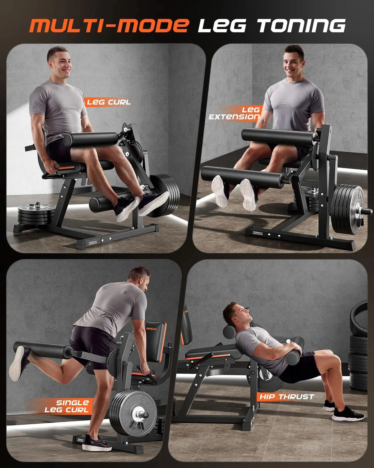 Devolving Leg FEIERDUN 4-in-1 Leg Extension and Curl Machine – FED Fitness