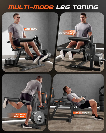 feierdun 4-in-1 mutli-function leg curl machine- leg toning workout