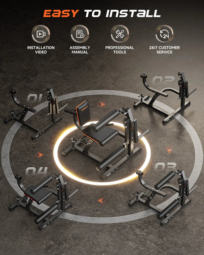 feierdun 4-in-1 mutli-function leg curl machine- 4 step easy to install