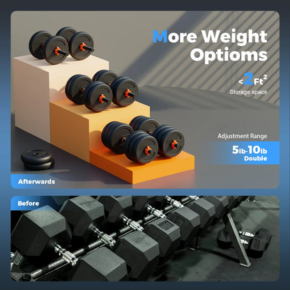 FLYBIRD 4 in 1 Dumbbell Kettlebell Weight Set
