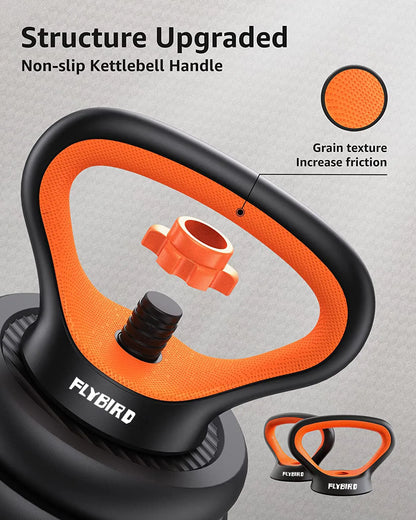 FLYBIRD 4 in 1 Dumbbell Kettlebell Weight Set