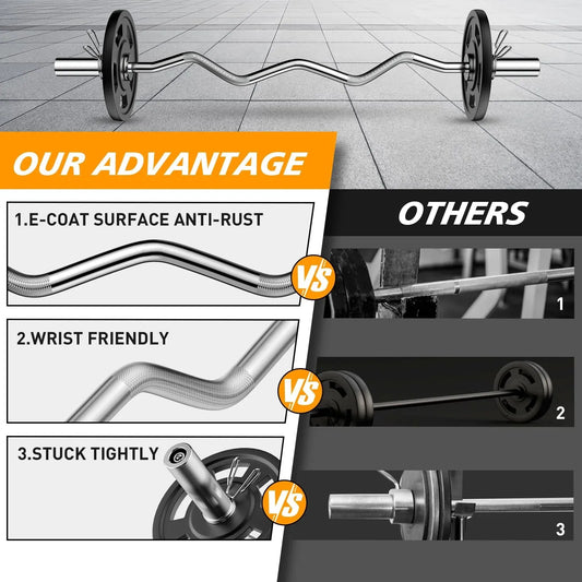 Flybird CB1 Olympic EZ Curl Bar 47"