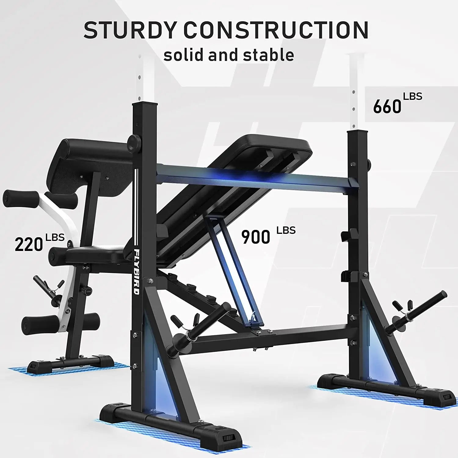 flybird standard weight bench 39inch-sturdy construction