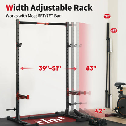 Flybird Squat Rack with Pull-Up Bar