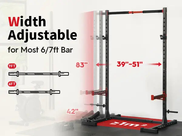 flybird squat rack, barbell rack- width adjustable
