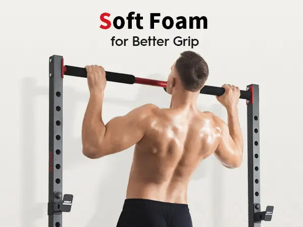 flybird squat rack, barbell rack with soft form pull up bar
